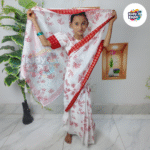 বাচ্চাদের সুতির রেডি শাড়ি - Image 3