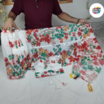 বাচ্চাদের ডিজিটাল প্রিন্ট রেডি শাড়ি - Image 3